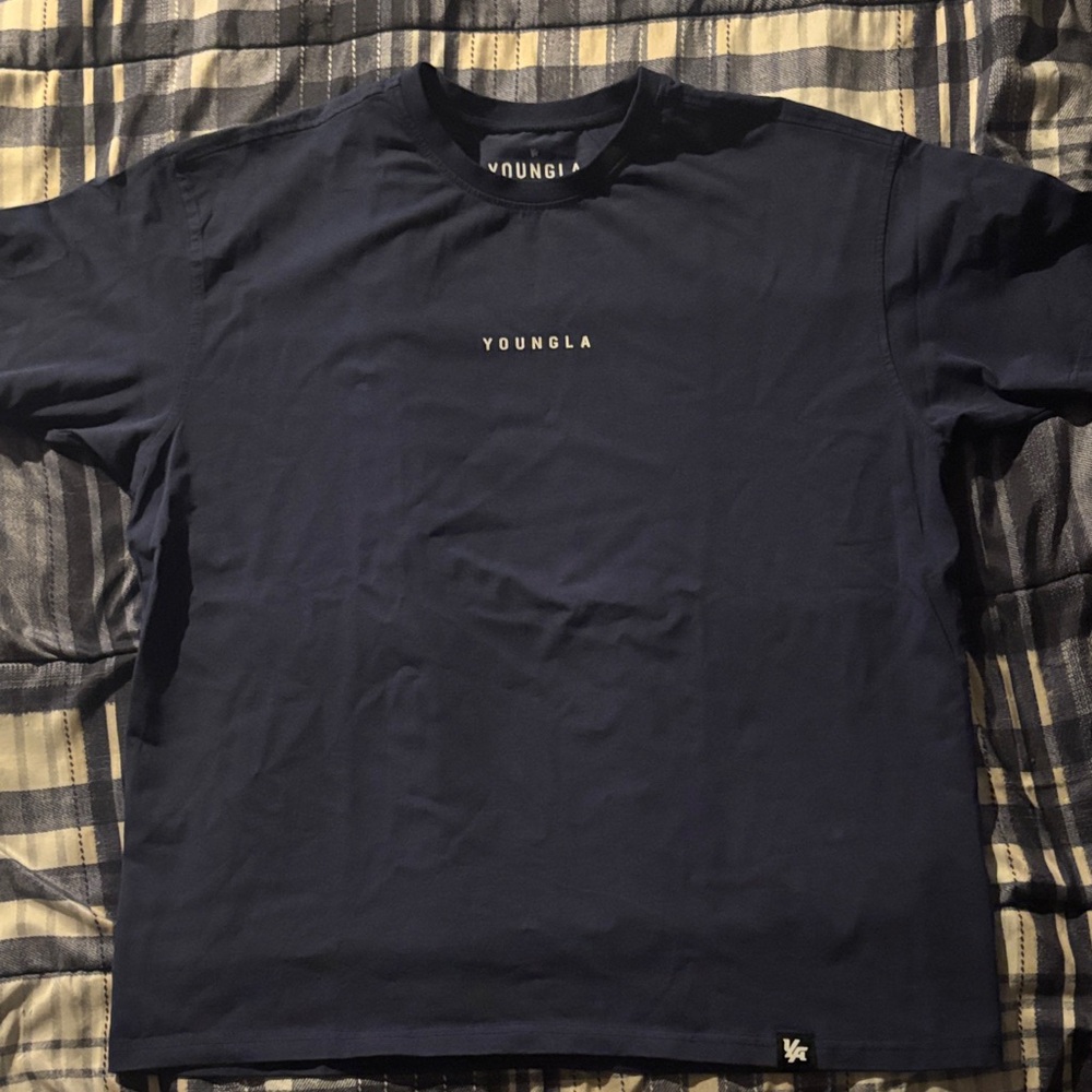 YoungLA Navy Blue Muscle Shirt